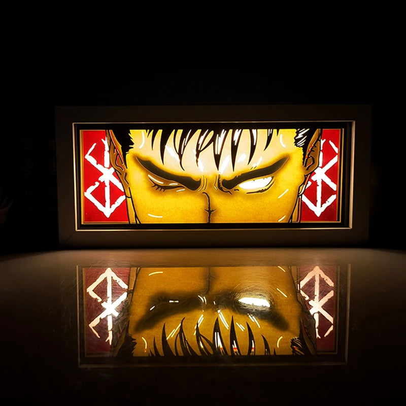 Anime One Piece Paper Cut Shadow Box Light Remote control model multiple colors Gamer Bedroom Decoration party present