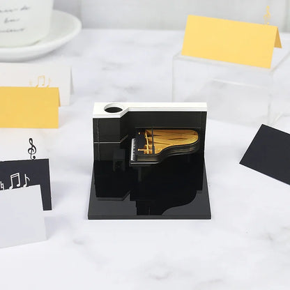 3D Piano Table Calendar Memo Pad Creative Exquisite Handicrafts Souvenirs DIY Desk Decoration New Year Gift for Office School
