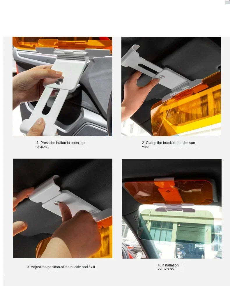2 in 1 Car Sun Visor Goggle Night Vision Driving HD Anti Sunlight Dazzling Day Mirror Anti-UV Auto Interior Mirrors Sunshades