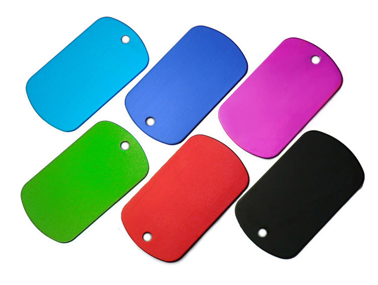 20Pcs Pet Id Dog Tag Aluminum Military Army ID Tag Name Blank Dog Tags Pendant Customized Logo laser Personalized engraving text