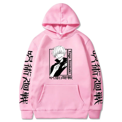 Anime Jujutsu Kaisen Hoodies Men Fashion Winter Casual Oversized Hip Hop Pullovers Harajuku Cartoon Inumaki Toge Sweatshirt Top