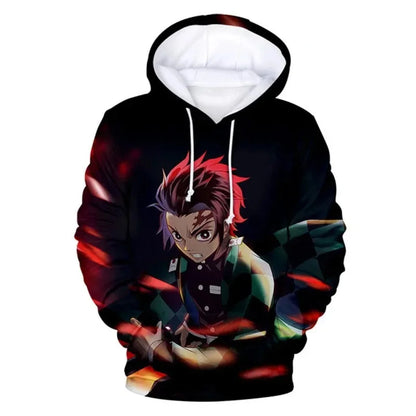 2024 New Men's Hooded Sweater Spring and Autumn Coat anime Cartoon Fashion Boys' Sweater
