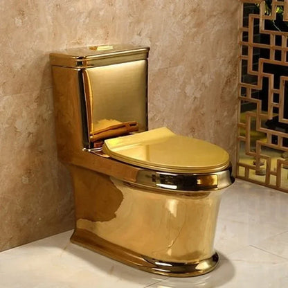Safe and Comfortable Luxury Western Bath Ceramic Gold Toilet S Trap  WC Toilet