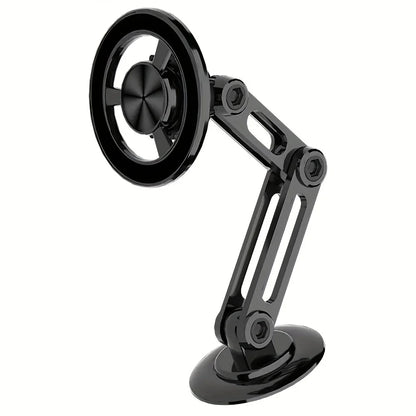 Aluminum alloy magnetic car phone holder, universal 360 ° rotatable shock-absorbing telescopic folding phone holder Accessories