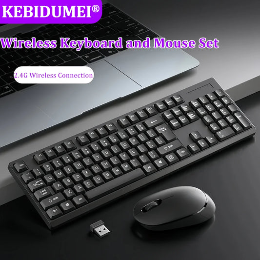 Juego de teclado y ratón inalámbricos de 104 teclas, 2,4 G, miniteclado para juegos, kit de teclado y ratón, teclado silencioso para ordenador portátil, tableta, accesorios para PC