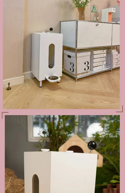 Pet Feeder Grain Storage Dogs and Cats Feeding Wooden Moisture-Proof