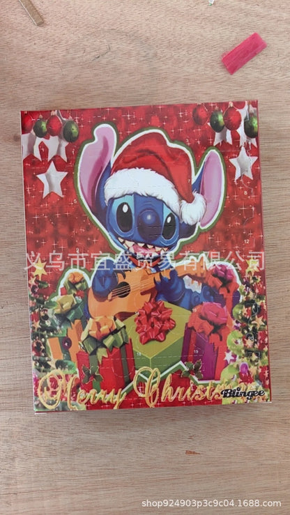 Stitch Mickey Christmas Advent Calendar Disney Bracelets 24 Days Xmas Countdown Calendar Diy Jewelry Making Kit Kid'S Gifts