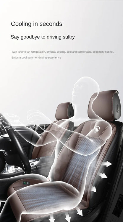 2024 Ventilation 16f/20fans Massage DC12V Car Ventilated Seat Blow Air Cushion Backrest Car Mounted Summer Ventilated Seat Pads
