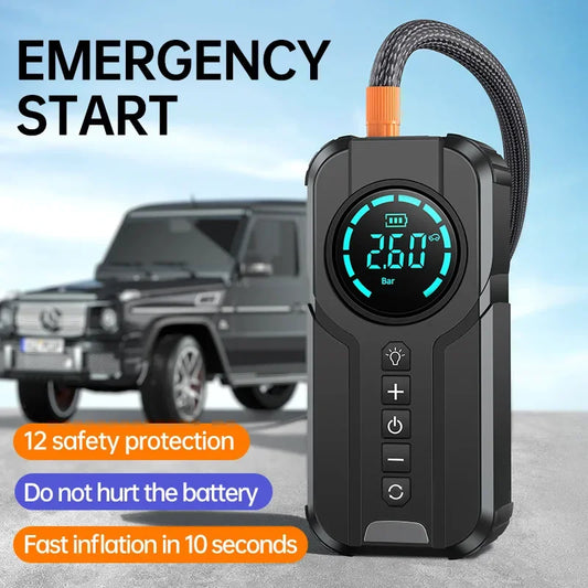 Automotive Emergency Starting Power Supply,Car Mounted Inflation Pump Multifunctional Portable Battery Ignition Starter