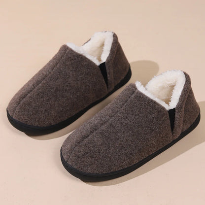 Bebealy Winter Plush Fur Women Slippers Fluffy Home Slippers Female Indoor Warm Closed Soft Non-slip High Ankle Fuzzy Slippers