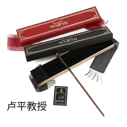 21styles Harry Magic Wand with Hot Stamping Ribbon Box Character Cards Resin Material Cosplay Hermione Prop Voldemort Potter Toy