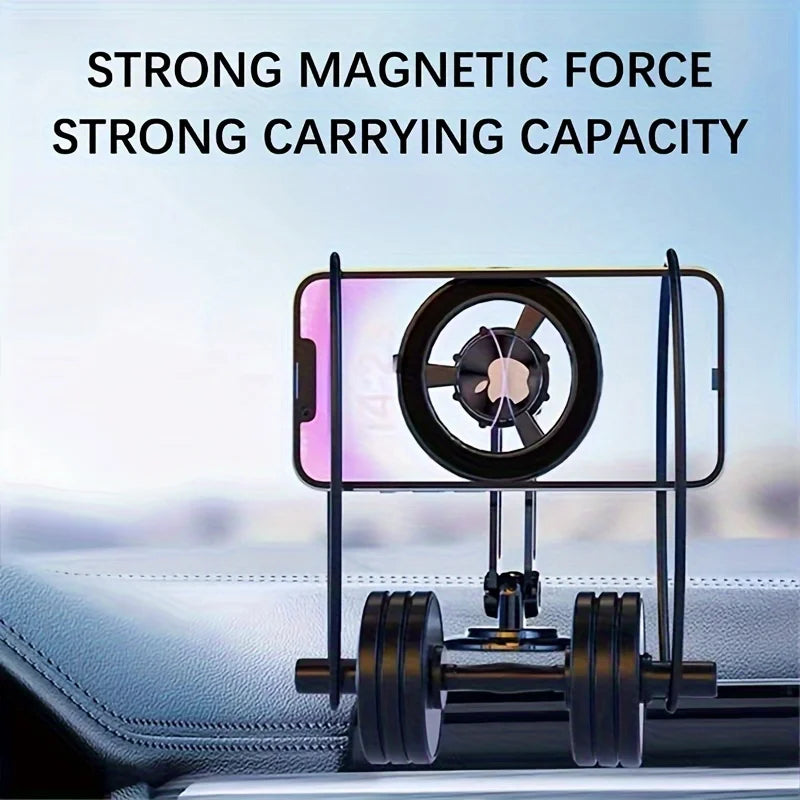 Aluminum alloy magnetic car phone holder, universal 360 ° rotatable shock-absorbing telescopic folding phone holder Accessories