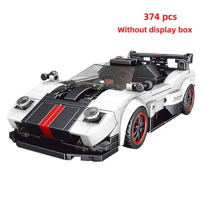 Technical Moc Car City Speed Champion Sports Car Racing Vehicle Building Blocks Brick Educational Construction Toys