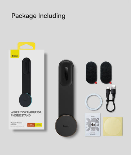 Baseus C02 Pro Series Magnetic Wireless Charging Car Mount Cluster Black