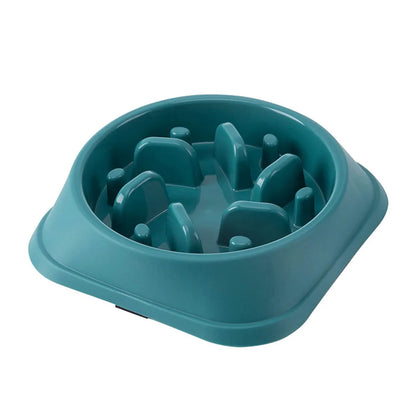 Pet Dog Bowl Slow Food Feeder Non-slip Anti Choking Cat Thickened Plastic Plate Bowls Healthy Anxiety Relief Dish Pet Supply