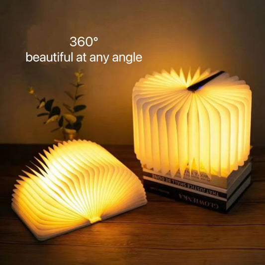 Lampe de lecture rechargeable pliable créative XL 160X215X25 avec housse en bois/PU pour ambiance de fête et de bar