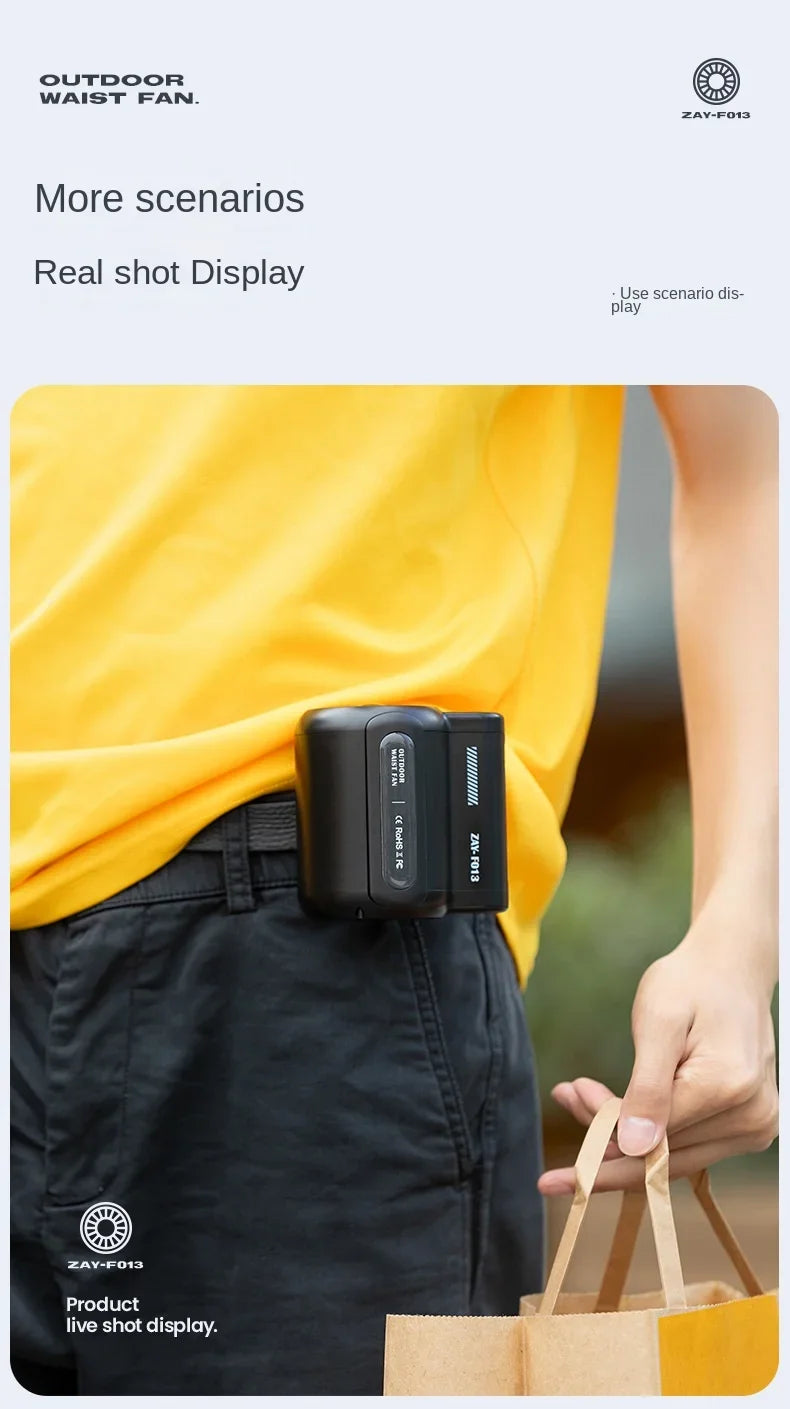 USB Fanless Fans Neck Portable Belt Fans Mini Cooling Fans Bladeless Rechargeable Wearable Air Cooler For Outdoor Sports Travel
