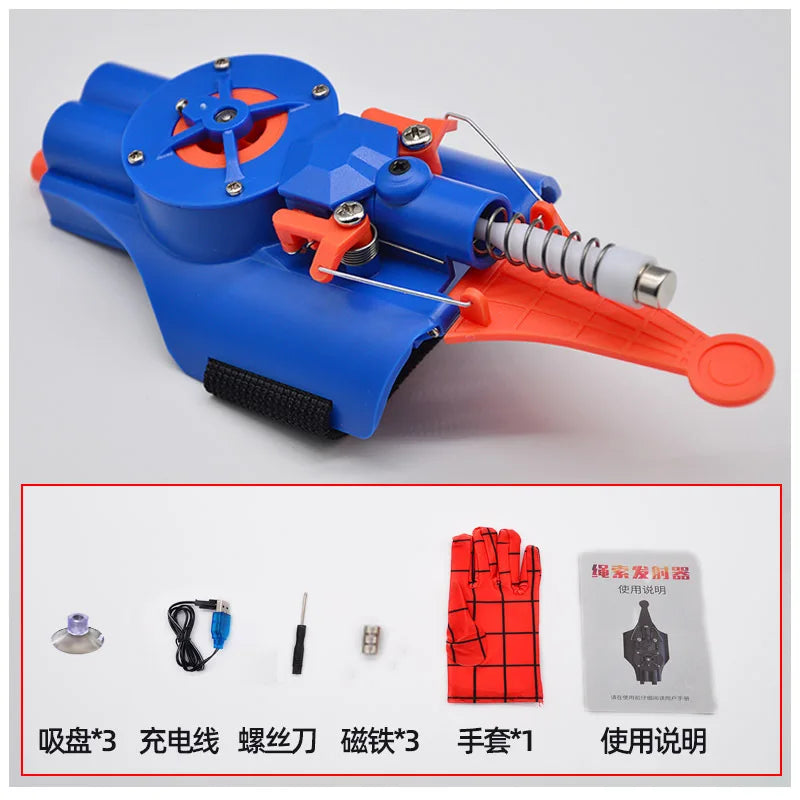 2024 New Ml Legends Spiderman Web Shooters Usb Charging Spider Man Wrist Launcher Cosplay Peter Parker Props Gloves Toys Gifts