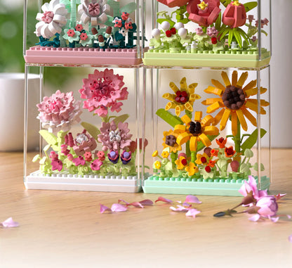 Bouquet Flowers Bricks Constructor Set for Adults Children Toys Flower Mini Particles Building Blocks Assembled Bricks Girl Gift