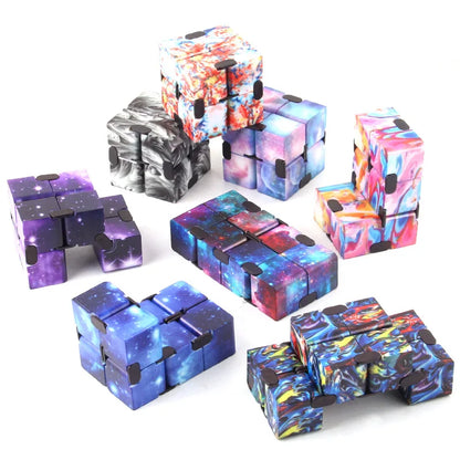 Starry Sky Infinity Cube Square Puzzle Toys Relieve Stress Hand Game Four Corner Maze Toys Children Adult Decompression fidget