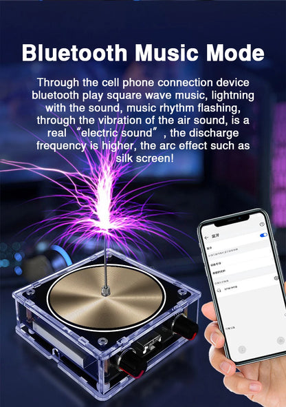 Tesla Coil Musical Speaker Artificial Lightning Bluetooth Music Tesla Coil Arc Plasma Wireless Transmission Experiment Model