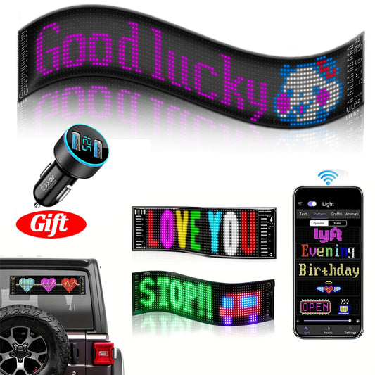 USB LED 5V Matrix Pixel Panel Light Bluetooth App Control Scrolling Advertising LED Car Sign Animation Programmable For Car Shop