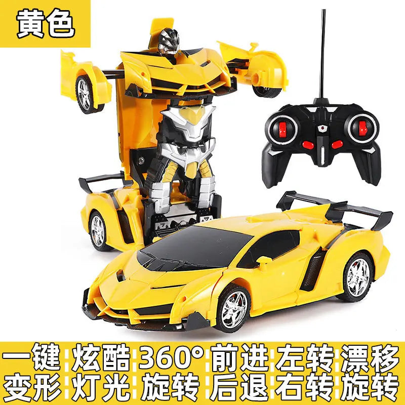 BGTOY RC Car 4WD Remote Control Deformation Robot Car Boy Anime Model Transformation 20CM Action Figures For Kids Toys Gifts