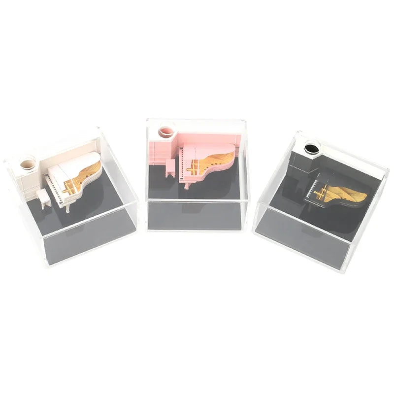 3D Piano Table Calendar Memo Pad Creative Exquisite Handicrafts Souvenirs DIY Desk Decoration New Year Gift for Office School