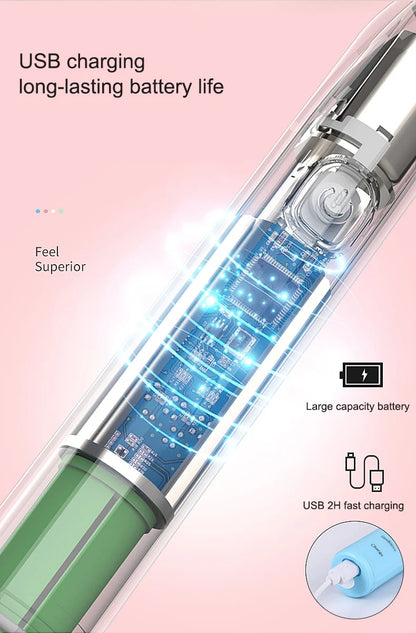 Sonic Electric Toothbrush 5 Mode USB Charger Timer Brush Rechargeable Deep Clean Tooth Brushes Replacement Heads Set For Adults