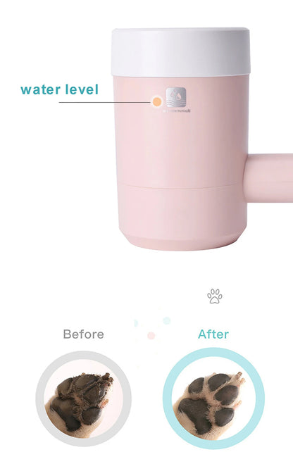 Automatic Pet Dog Foot Washer Cleaner Brush Soft Silicone needle Dog Paw Wash Cleaner Cup Paw Washing Cup Washer for Dogs Cats