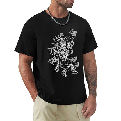Aztec Quetzalcoatl Drawing \t T-Shirt quick-drying anime clothes graphics mens shirts graphic tee