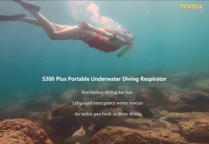 Trimix Lung Tank with Snorkeling Mask 0.5L Diving Equipment 0.5L mini diving scuba tank portable lung tank for diving