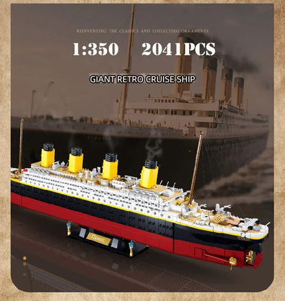 RMS Titanic Cruise Boat Ship Building Blocks Sets,10294  Compatible Bricks City Model Building Kits 3D Hobbies For Children Toys