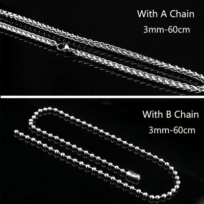 2022 New Design Charms Viking Dragon Skull Pendant Necklace Men's Fashion Biker Rock Punk Jewelry Antique Retro Chain Gift