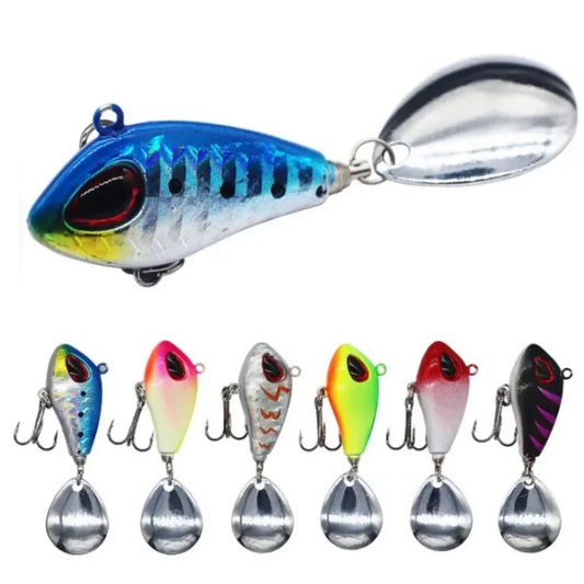 ZWICKE 1 pieza de señuelo de pesca Mini VIB de metal con cuchara, aparejo de pesca de invierno, crankbait, cebo giratorio vibratorio que se hunde, 6 g, 10 g, 17 g y 25 g
