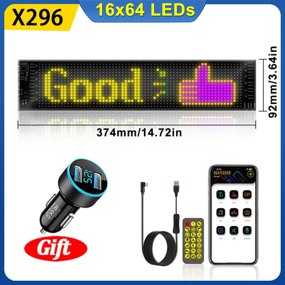 USB LED 5V Matrix Pixel Panel Light Bluetooth App Control Scrolling Advertising LED Car Sign Animation Programmable For Car Shop