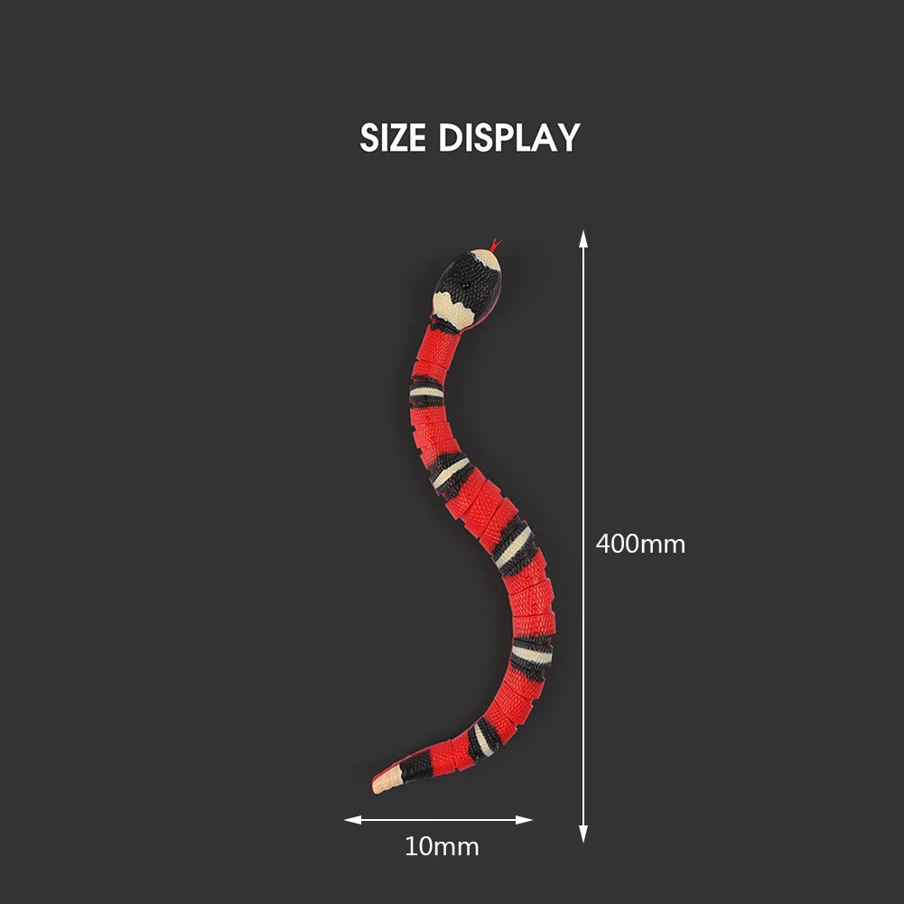 Smart Sensing Snake Automatically Sense Obstacles and Escape Interactive Cat Toys Moving Electric Cat Snake Toy for Cats