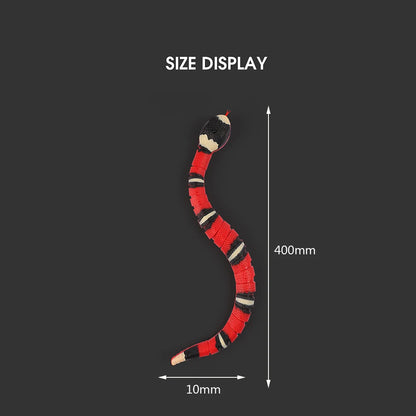 Smart Sensing Snake Automatically Sense Obstacles and Escape Interactive Cat Toys Moving Electric Cat Snake Toy for Cats