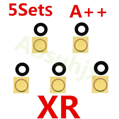 Absuhjx 5sets A++ Back Camera Glass Lens for iPhone 11 12 13 Pro Max 13Mini 14 14Plus X XS XR Rear Cam Holder
