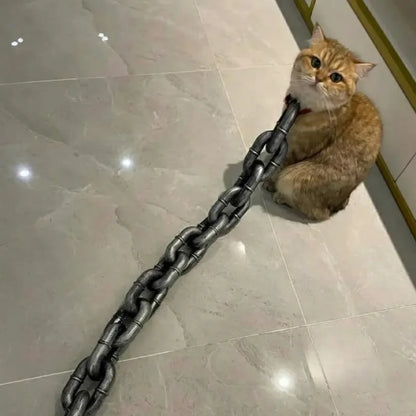 Pet traction rope, hollow plastic simulation iron chain, internet-famous funny and amusing props