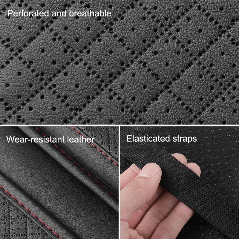 SEAMETAL Car Arm Rest Cover Cushion Wear-Resistant Center Console Box Protector Anti Slip Armrest Box Pad with Storage Pocket