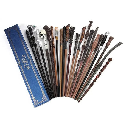 21styles Harry Magic Wand with Hot Stamping Ribbon Box Character Cards Resin Material Cosplay Hermione Prop Voldemort Potter Toy