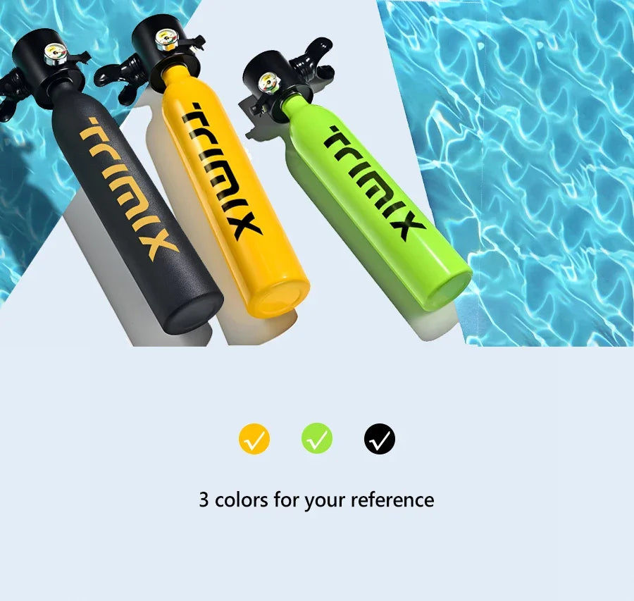 Trimix lung tank with snorkeling mask 0.5L underwater sports professional suit scuba tank diving equipment