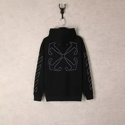 2025 Pullover Hoody Sweatshirt Trendy Men's Women's Kid's Hooded Sweatshirt Casual Autumn/winter Style Arrow Zebra Line