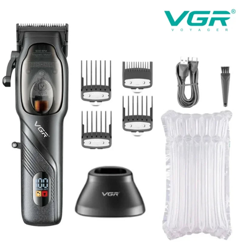 VGR Original Barber Professional Hair Clipper Beard Hair Trimmer For Men Electric Adjustable Haircut Machine Rechargeable V-269