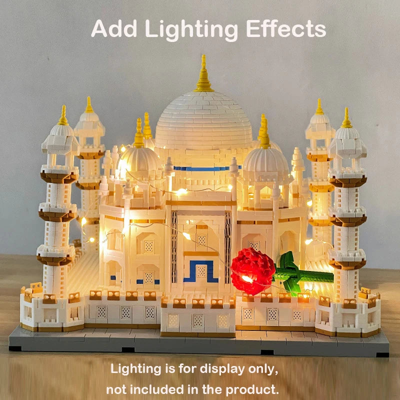 4036PCS MOC City Mini Bricks Taj Mahal World Famous Architecture Micro Model India Building Blocks Creative Sets Kids Toys