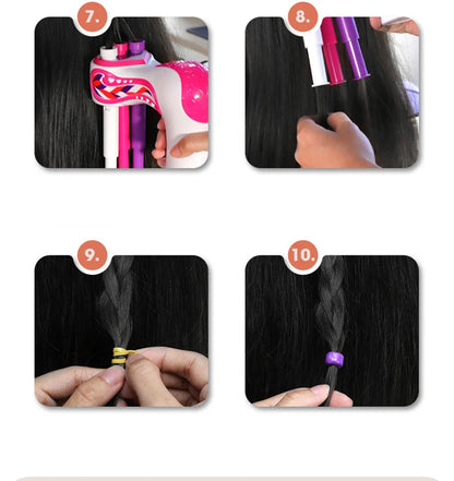 Trenzadora de cabello automática, máquina eléctrica para tejer cabello, bricolaje, rollo de tejido torcido, herramientas de peinado para trenzas torcidas, regalo para niña