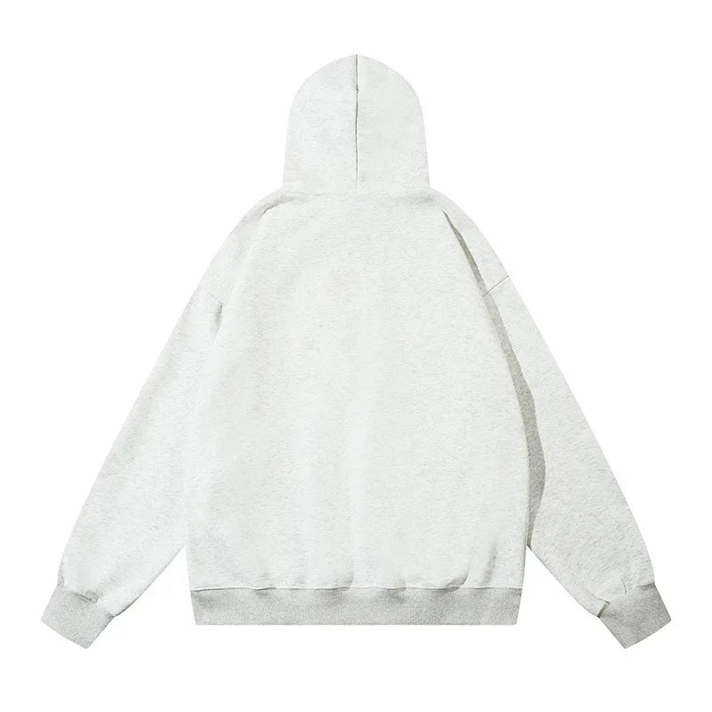 Vintage American Style Streetwear Hooded Loose-Fit Sweatshirt Jacket For Men And Women Versatile Casual Hoodies