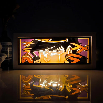 Anime One Piece Paper Cut Shadow Box Light Remote control model multiple colors Gamer Bedroom Decoration party present