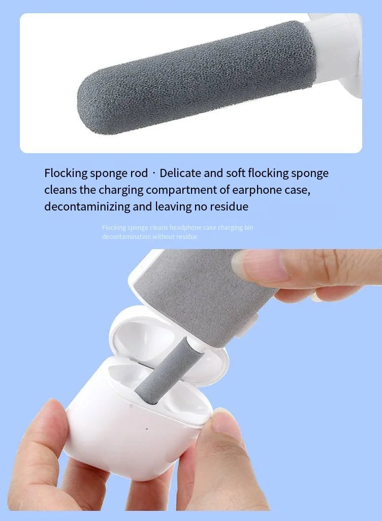 5-in-1 Cleaner Kit Laptop Screen Cleaner Kit Multifunctional Wireless Earphones Cleaning Tool For LPhone ChargingPort